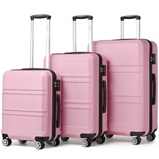 Kono Lightweight Hard Shell Suitcase 4 Wheels Cabin Luggage Travel Case ABS+PC