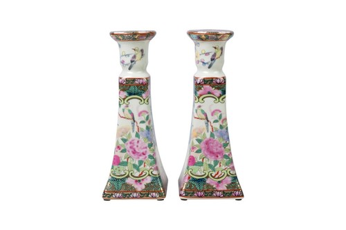 Pair rose medallion - of,
