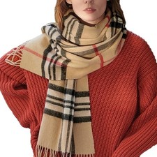 Classic Tartan Scarf Women Man Scottish Checks Plaid Wrap Shawl Winter Blanket