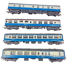 Rack Of 4 Hornby InterCity Mk1/Mk2 Coaches Models Collection Diecast OO Unboxed.