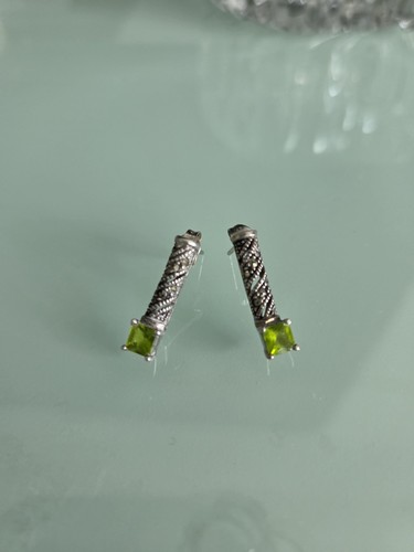 Peridot earrings silver 925 - earrings,