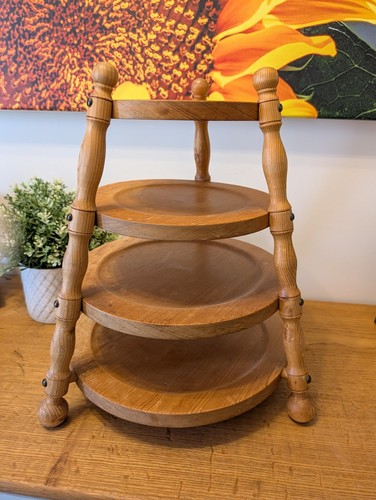 Vintage wooden tier - wooden, plate