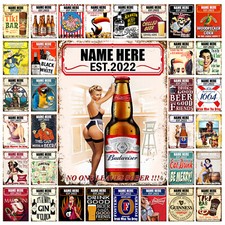 Bar pub personalised metal - pub, tin