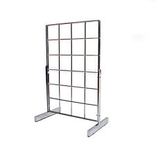 Counter Grid Panel Display 2-Way in Chrome Shop Display No Hooks (E3MINI)