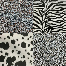Polycotton animal print fabric - print,