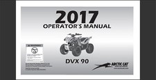 2017 Artic Cat Alterra DVX 90 ATV Maintenance and Owner's manual