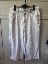 Matalan White Pinstripe wide