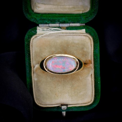 50ct black opal solitaire - opal,