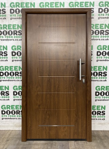 Golden oak front door - oak, high