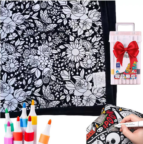 Diy coloring blanket 50x60 - blanket,