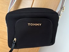 Tommy Hilfiger Neoprene Black Lightweight crossbody Bag W/ Front Pocket used