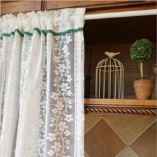 White Lace Short Curtain Small