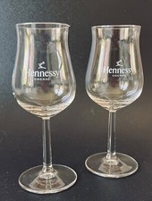 2 x HENNESSY TULIP COGNAC GLASSES Copita Catavino SNIFTER Sherry BRANDY NOSING