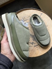 Zara Kids Girls Leather Slippers Clogs Mules Khaki Green New With Tags Uk13