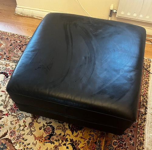 Large black square - square, leather