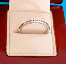 Designer TI SENTO Sparkly Stones Sterling Silver Narrow Band Ring - Approx. N