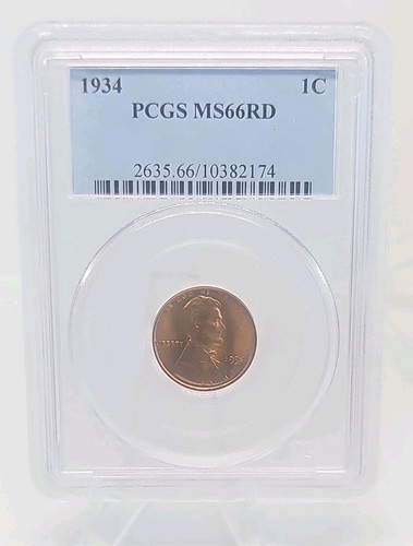 Pcgs ms66 1934 lincoln - ms66,