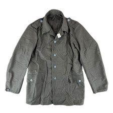 Swedish Army Jacket WW2 M40 Work Coat Grötrock Brown Grey Vintage Medium