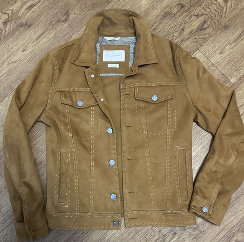 Zara man faux suede trucker - suede,