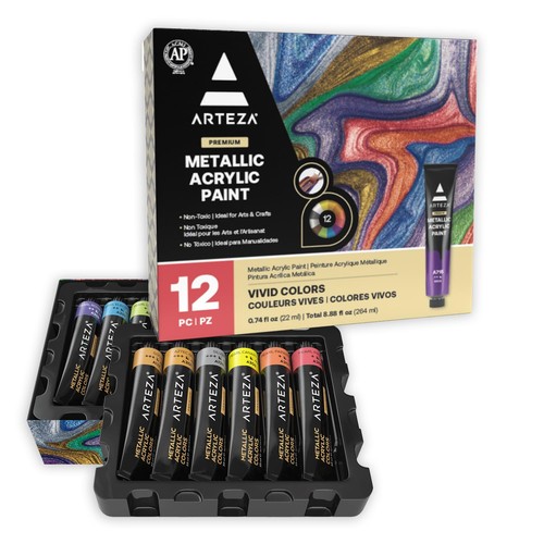 Arteza metallic acrylic paint - arteza,