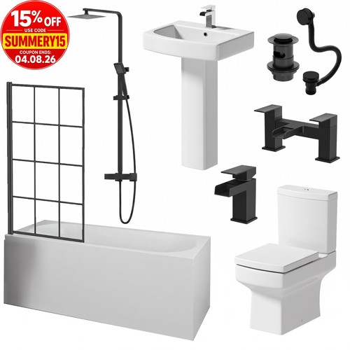 Complete bathroom suite black - complete,