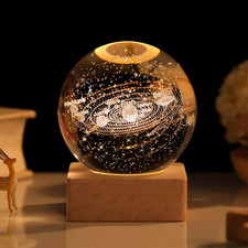 Crystal ball 3d planets - 3d,