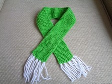Doll / Teddy Bear Grass Green Hand Knitted Scarf