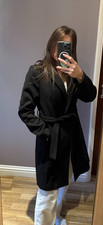 New Look Women’s Black Lightweight Belted Trench Coat 👕Size 8UK