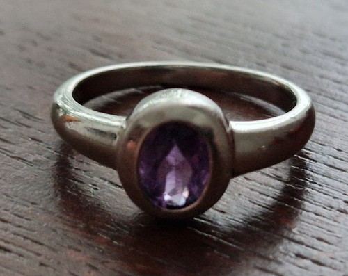 Silver 925 faceted amethyst - silver,