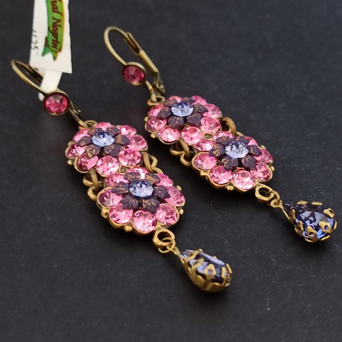 Michal negrin earrings pink - earrings,