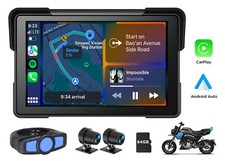 Eonon P6 7" Carplay Android Auto Moto Stereo Motorcycle GPS Sat NAV TPMS DVR 4K