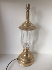 Glass with Brass Base Table Lamp