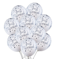 Just Married Balloons Latex