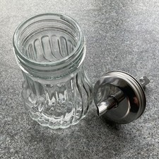 Retro Style Glass Tabletop 50's Bistro Cafe Sugar Pourer / Dispenser