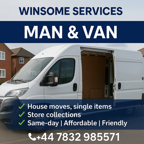 Man and van house - van,