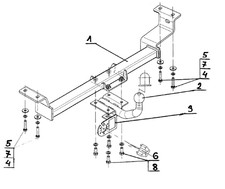 Tow Bar For Toyota Yaris mk I