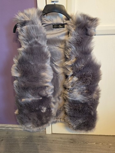 Ladies grey fluffy - fur, &