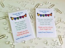 Personalised Teacher Nursery Assistant Forget me not Gift Present Seeds School