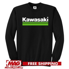 KAWASAKI LOGO BLACK CREWNECK