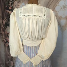 Antique Cream Lace Blouse w/