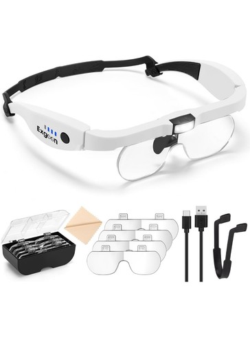 Magnifying glasses with light - with,