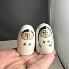 Arabia Of Finland Lappalainen Eskimo Salt and Pepper Shaker Set By Esteri Tomula