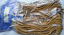 wholesale joblot 20 x Pairs 100cm  Brown/Yellow Stripe Round Shoe Laces