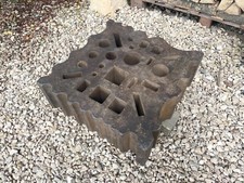 Rare Antique Enormous Blacksmiths Swage Block 20" x 20" x 7" Approx 525 lb