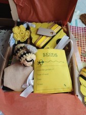 Bee Slow Stitching /Junk Journal Sewing Inspo Mini Scrap Box. Snippet Rolls ? 