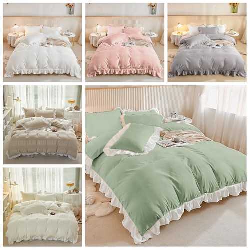 Ruffle duvet quilt cover set - ruffle,