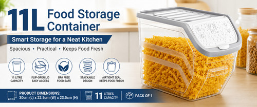 11 litres food storage - 11,
