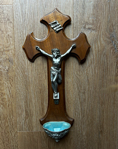Wooden wall crucifix cross - wooden,