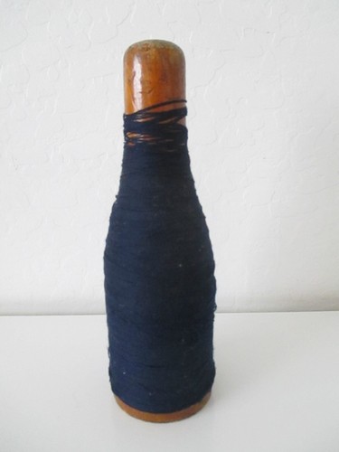 Antique wooden textile spool - wooden,