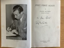 Signed Stanley Matthews Feet First Again H/B Blackpool Footballer 1952